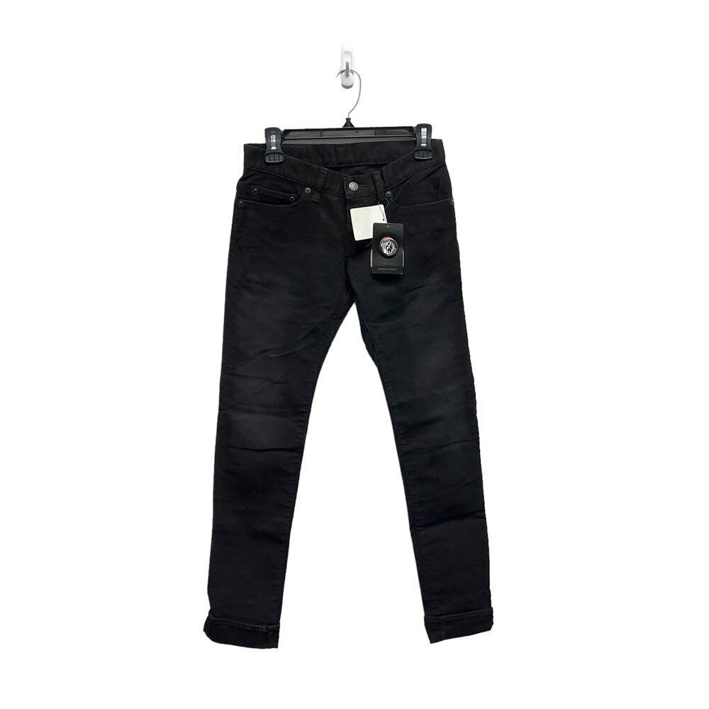 Hysteric Glamour Skinny Suede Leather Black Pants